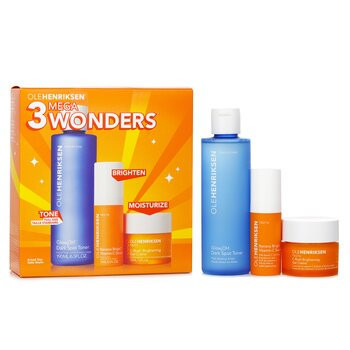 Ole Henriksen3 Mega Wonders Set: Banana Bright Vitamin C Serum 15ml + Glow2OH Dark Spot Toner 190ml + C-Rush Brightening Gel CrÃ¨me 35ml 3pcs | Strawberrynet