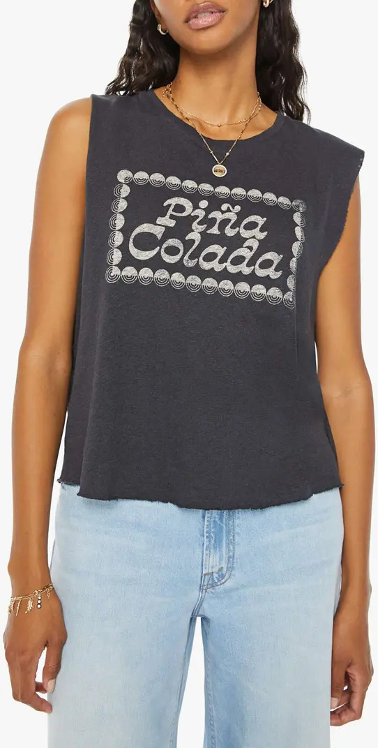 MOTHER The Little Goodie Goodie Piña Colada Graphic Crop Tank | Nordstrom | Nordstrom
