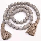 Natalia Tykhoniuk Large Wooden Bead Garland – Farmhouse Beads for Rustic Home Décor – Hand Painted P | Amazon (US)