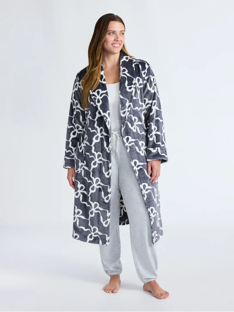 Joyspun Women's Plush Robe, Sizes S-3X | Walmart (US)