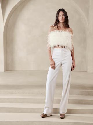 Luna Ostrich Feather Top | Banana Republic (US)