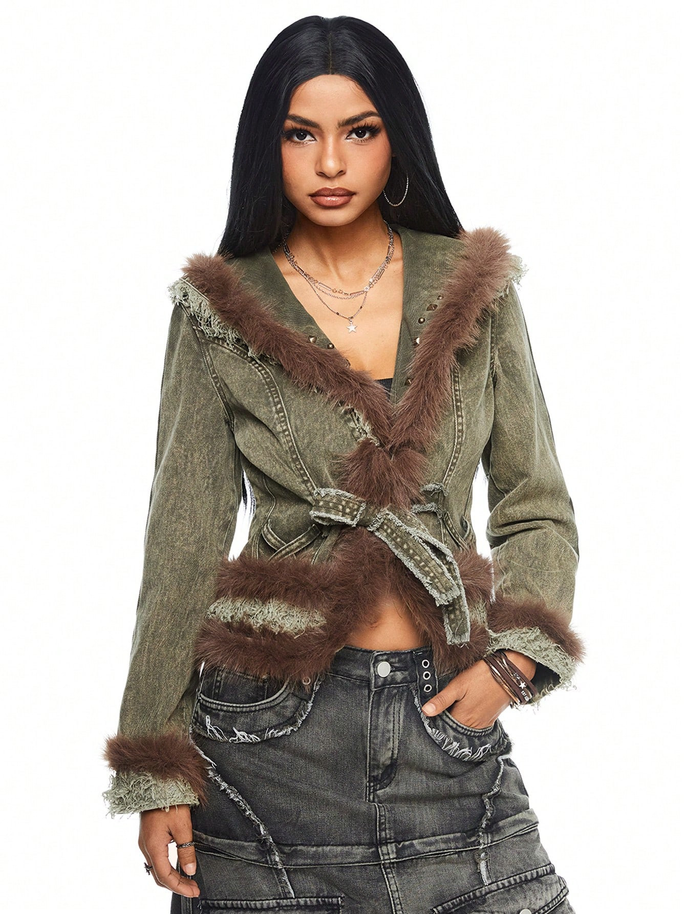 ROMWE Fairycore Vintage Nature-Inspired Round Neck All-Over Print Long Sleeve Sweater | SHEIN