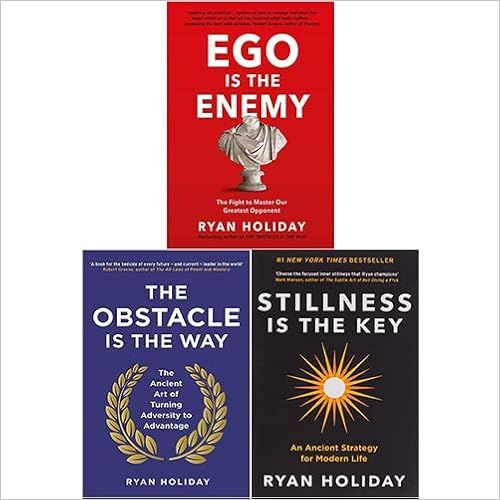 Ryan Holiday 3 Books Collection Set (Ego is the Enemy, The Obstacle is the Way, Stillness is the ... | Amazon (US)