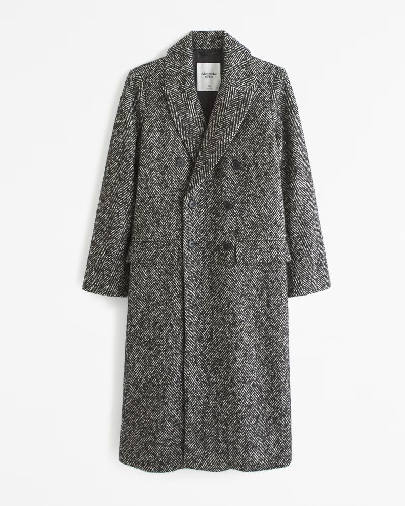 Women's Double-Breasted Tailored Topcoat | Women's Coats & Jackets | Abercrombie.com | Abercrombie & Fitch (US)