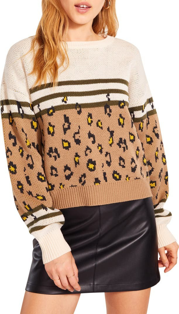 BB Dakota Marsa Leo Stripe Jacquard Sweater | Nordstrom | Nordstrom