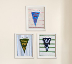 Jordan Connelly All Star Flag Framed Wall Art (24 " x 19") | Pottery Barn Kids