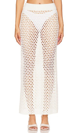 Kylie Skirt in Ivory | Revolve Clothing (Global)