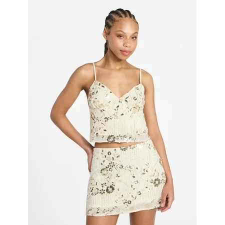 No Boundaries Embellished Camisole Top, Women's XXS-XXL | Walmart (US)