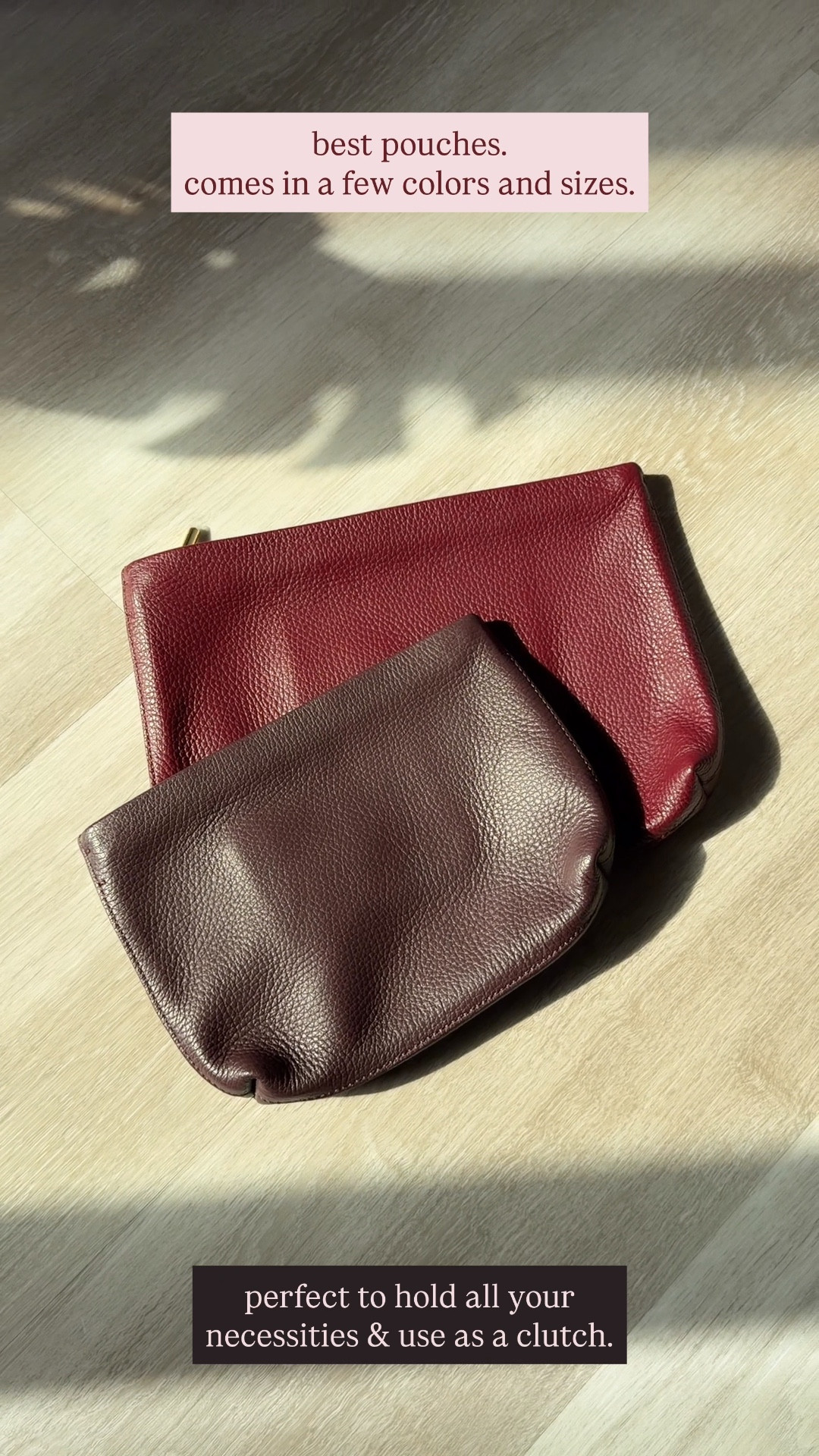 Best pouches! Comes in a few colors sizes. Perfect to hold all your necessities and use as a clutch. 

Pouch, Cuyana, bag, The Stylizt 



#LTKWorkwear #LTKstorytime #LTKTravel