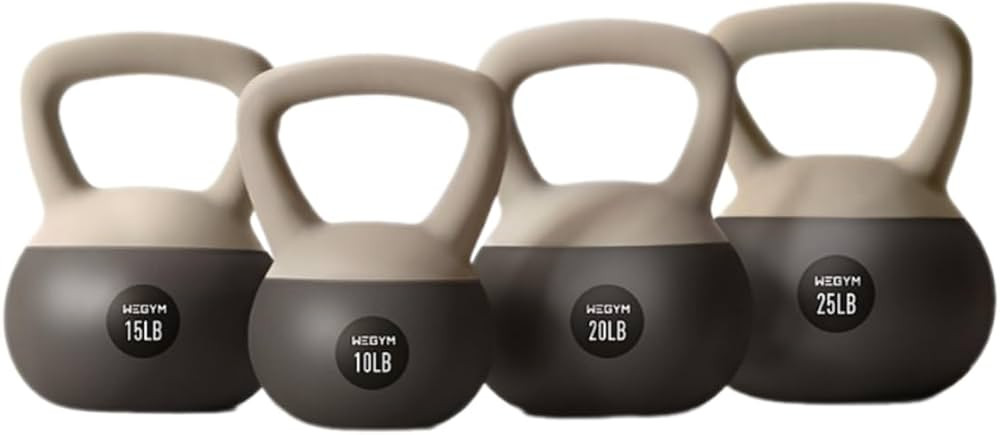Soft Kettlebells (10+15+20+25 Stone) with Cushioned Impact-Resistant Base and Anti-Slip, Wide-Gri... | Amazon (US)