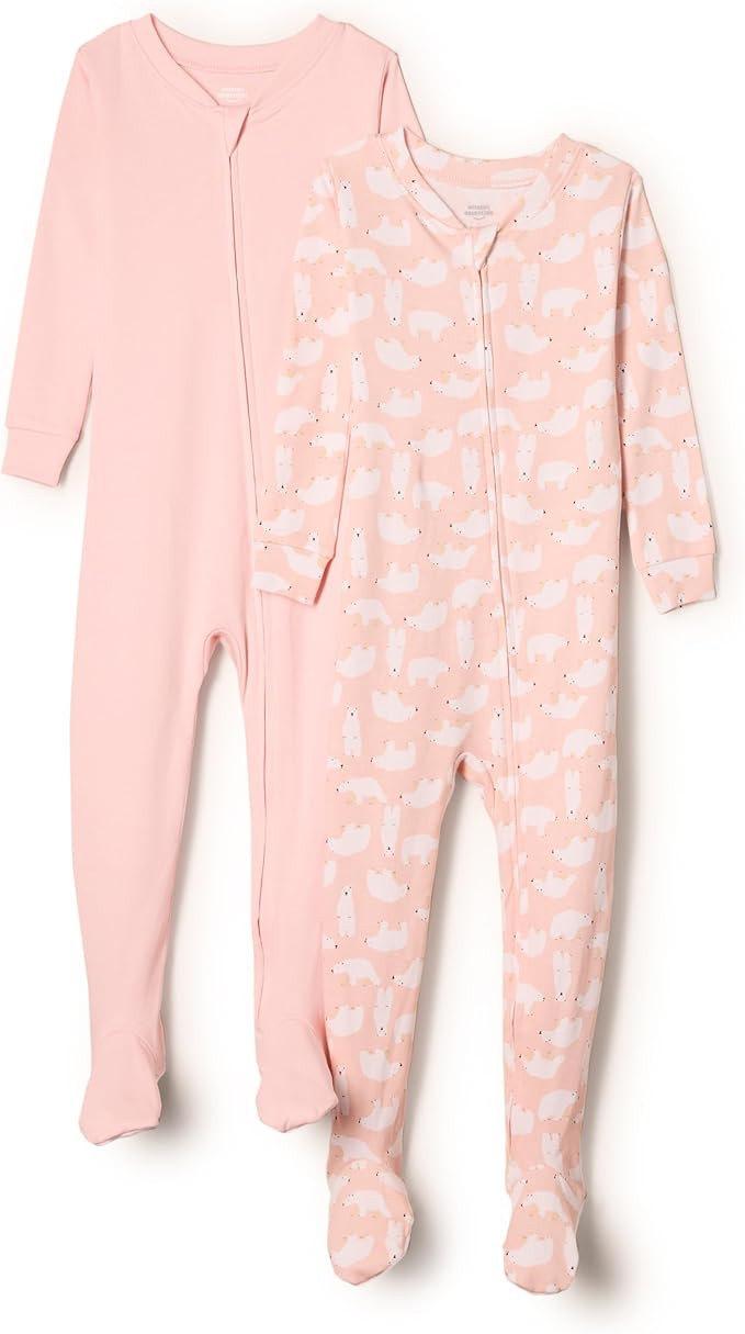 Amazon Essentials x Sofia Grainge Unisex Toddlers and Babies' Snug-Fit Cotton Footed Pajamas, Pac... | Amazon (US)