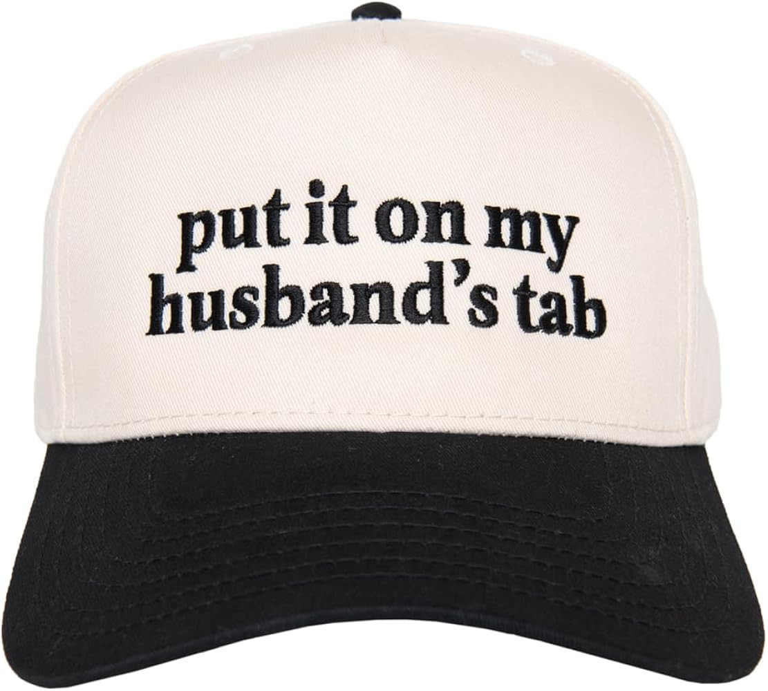 KATYDID Put It On My Husband’s Tab Vintage Hat - Two-Toned 5 Panel Hat for Women - Trendy Vinta... | Amazon (US)