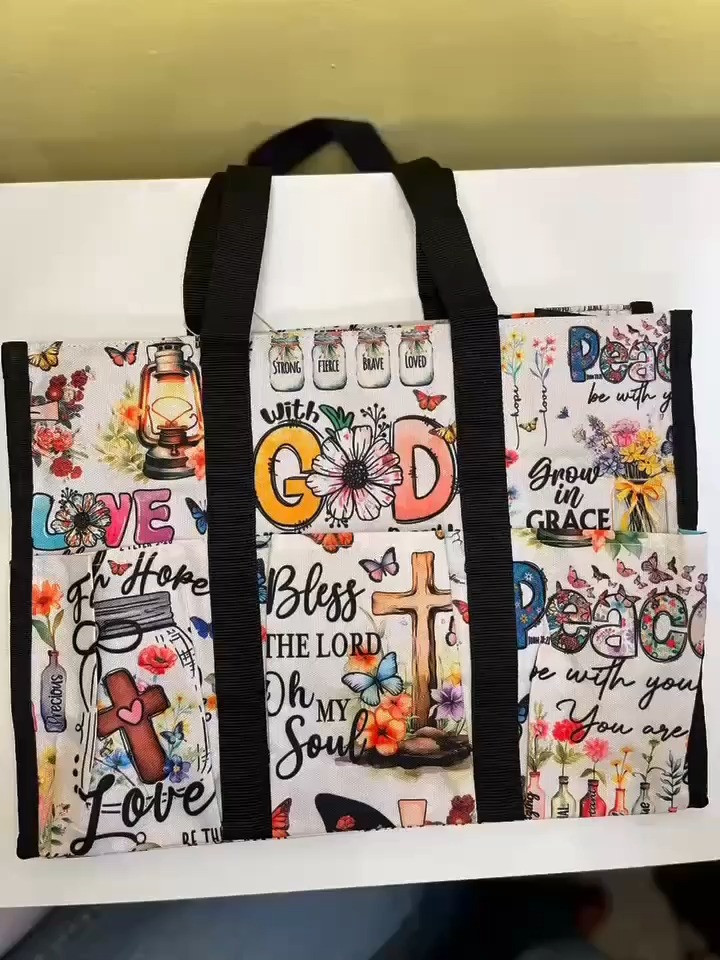 A tote that’s stylish, spacious, and faith-inspired? 🙌✨ This large tote bag with pockets and a zipper is perfect for travel, work, or even grocery runs. Functional, durable, and a beautiful way to carry a little faith with you wherever you go! 

 #LTKActive #LTKOver40 #LTKFindsUnder50