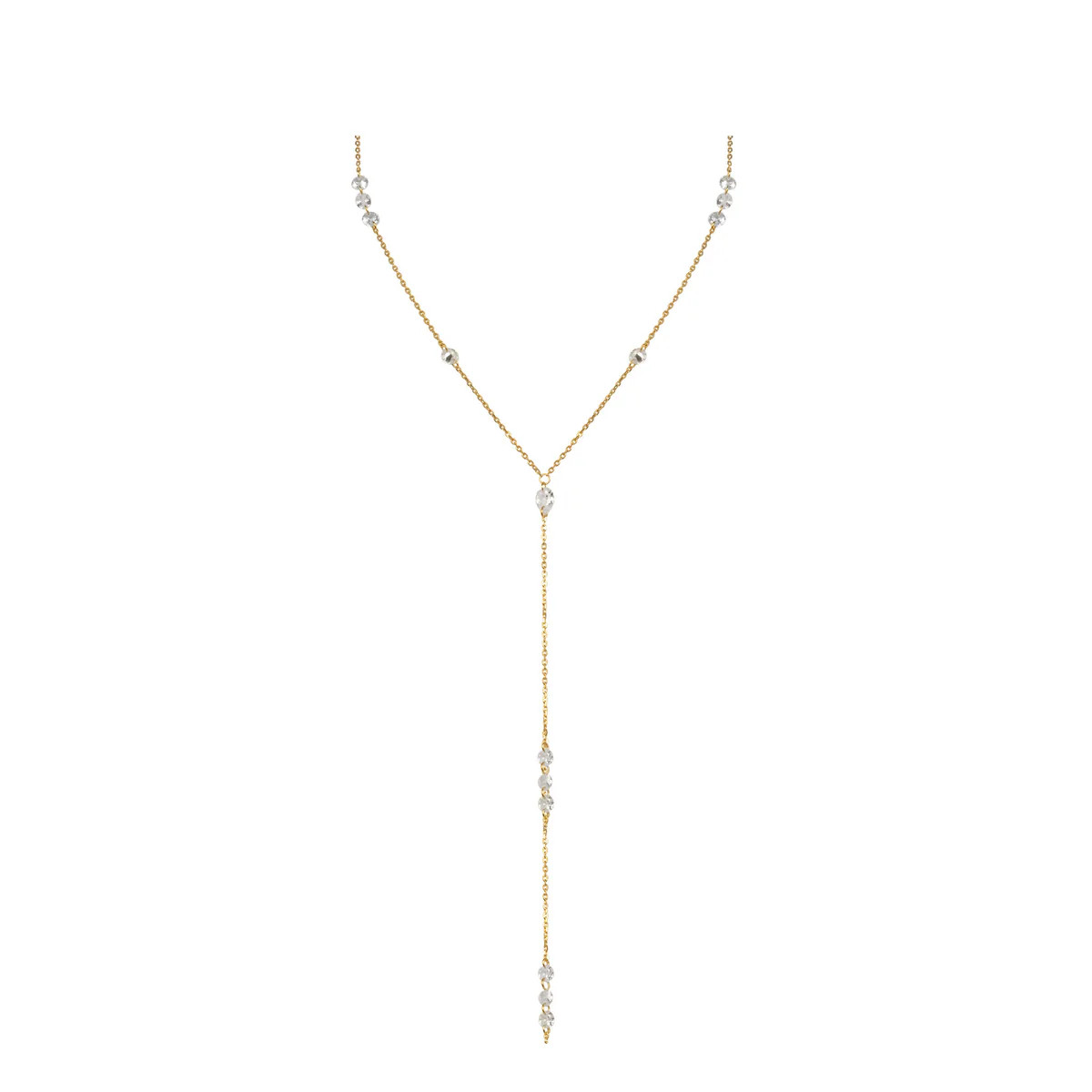 Amara Crystal Drops Lariat | Parpala Jewelry
