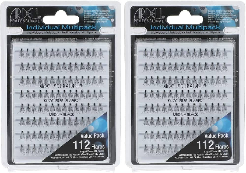 Ardell False Eyelashes Multipack Knot-Free Individuals Medium Black, 2-Pack | Amazon (US)