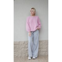 Hand Knit Fluffy Mohair Sweater Loose Fit Pink Jumper | Etsy (US)