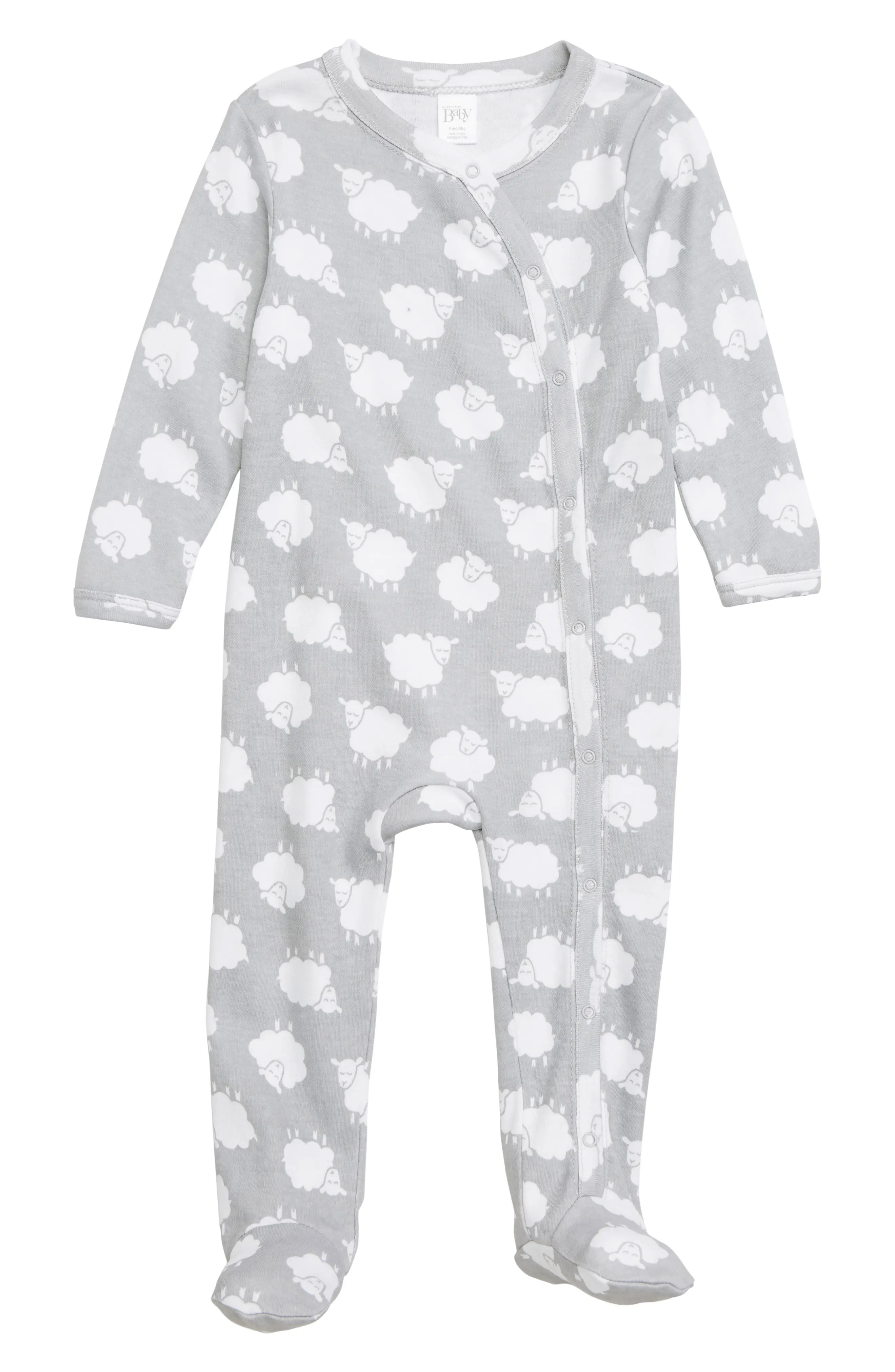 Infant Boy's Nordstrom Baby Print Footie, Size 3M - Grey | Nordstrom