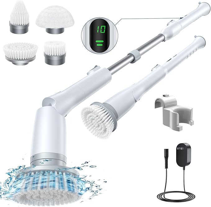 LABIGO Electric Spin Scrubber LA2 Pro, Shower Power Cleaning Brush with Display and 4 Replaceable... | Amazon (US)