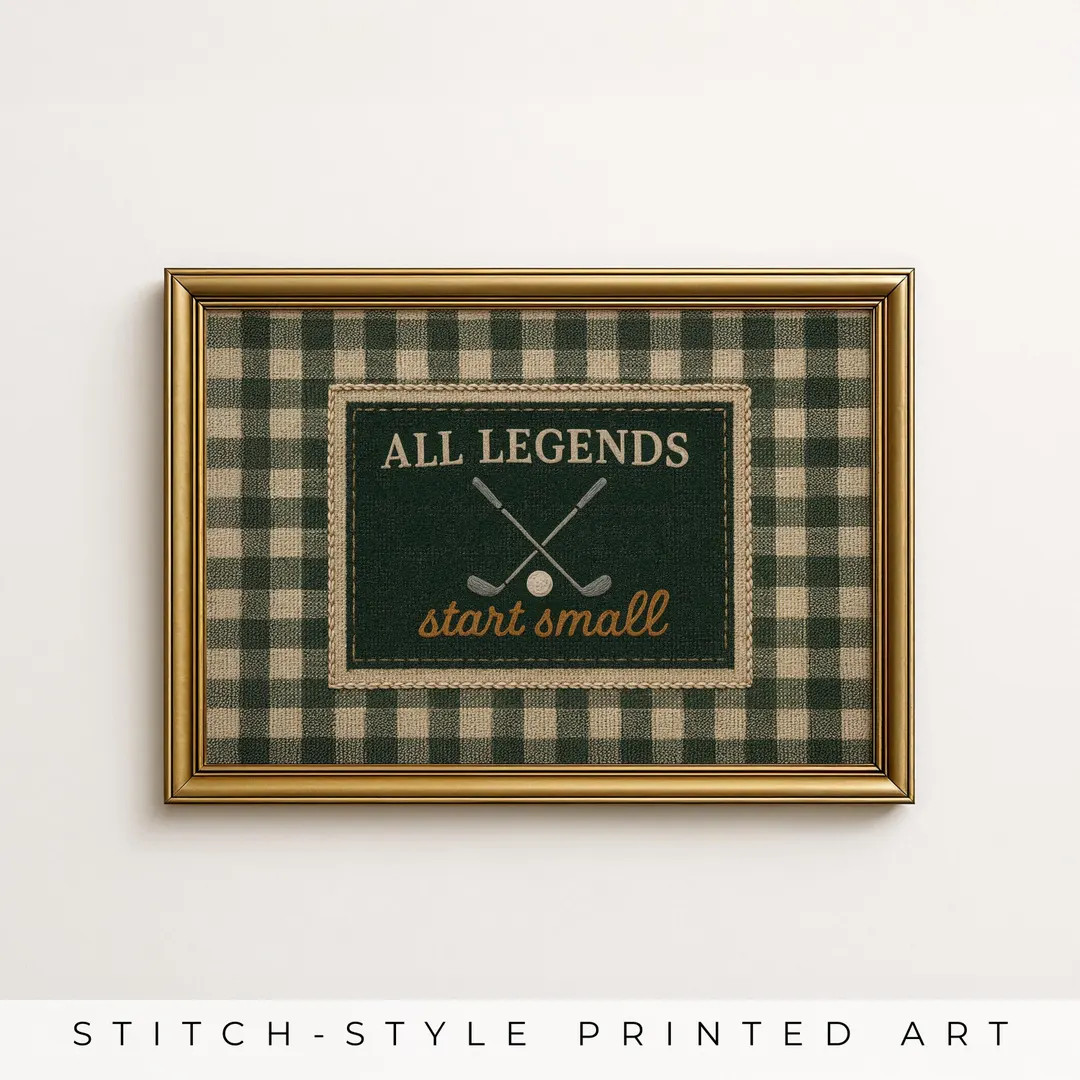 All Legends Start Small Golf Print – Vintage Sports Nursery Wall Art for Boys | Etsy (US)