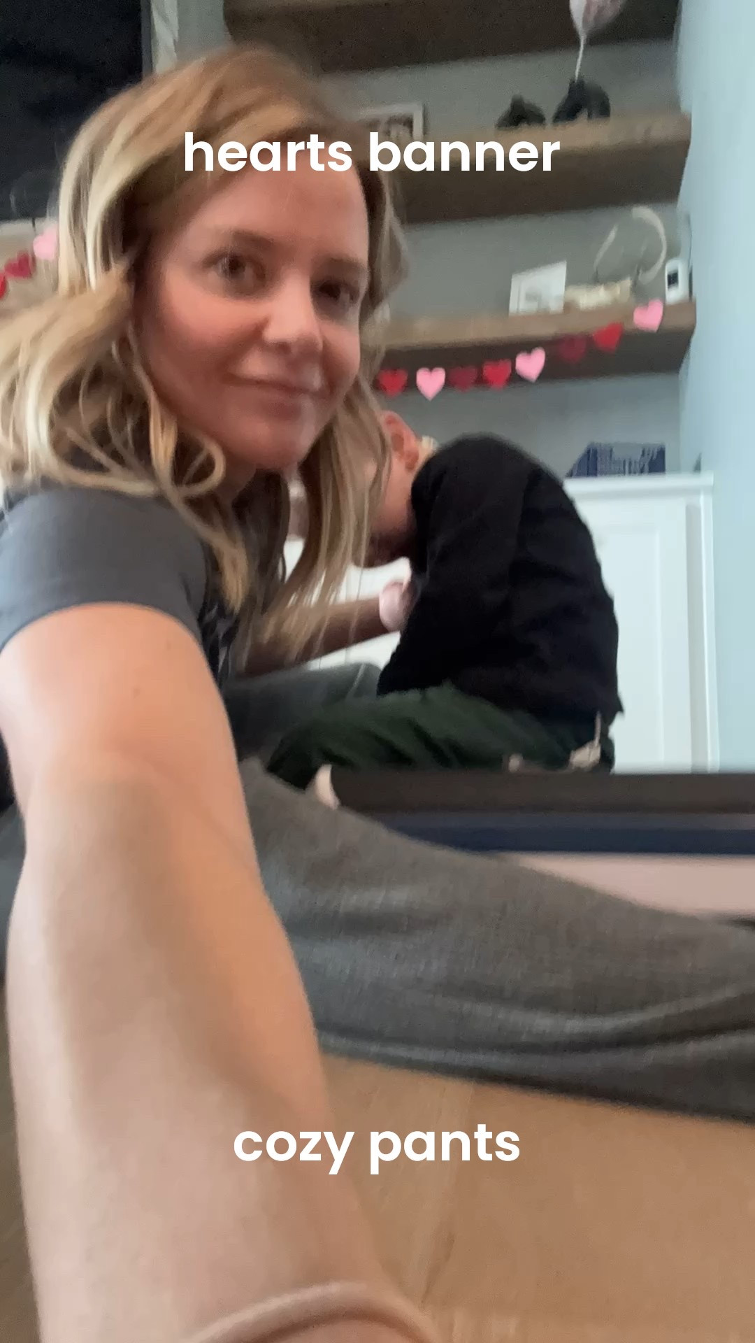 PT with my dude ft the coziest ribbed sweats (tts - other colors available) and these felt heart banners in the background! 

Special needs mom / cozy outfit 

#LTKValentine #LTKdayinmylife #LTKootd