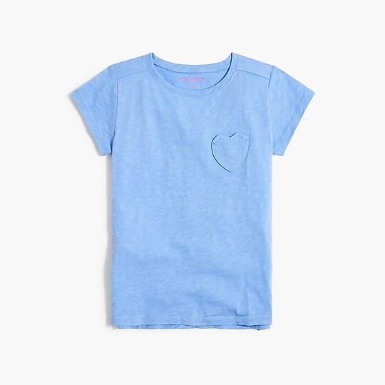 Girls' heart pocket teeItem F4458 
 Reviews
 
 
 
 
 
12 Reviews 
 
 |
 
 
Write a Review 
 
 
 
... | J.Crew Factory