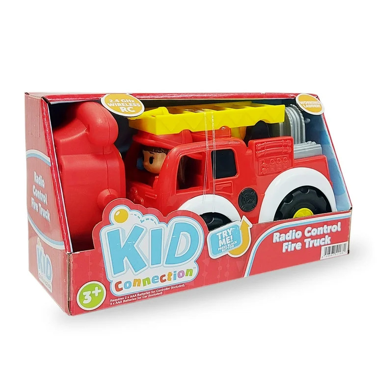 Kid Connection RC Fire Truck with Lights and Firefighter Figure, 2.4G, Ages 3+ | Walmart (US)