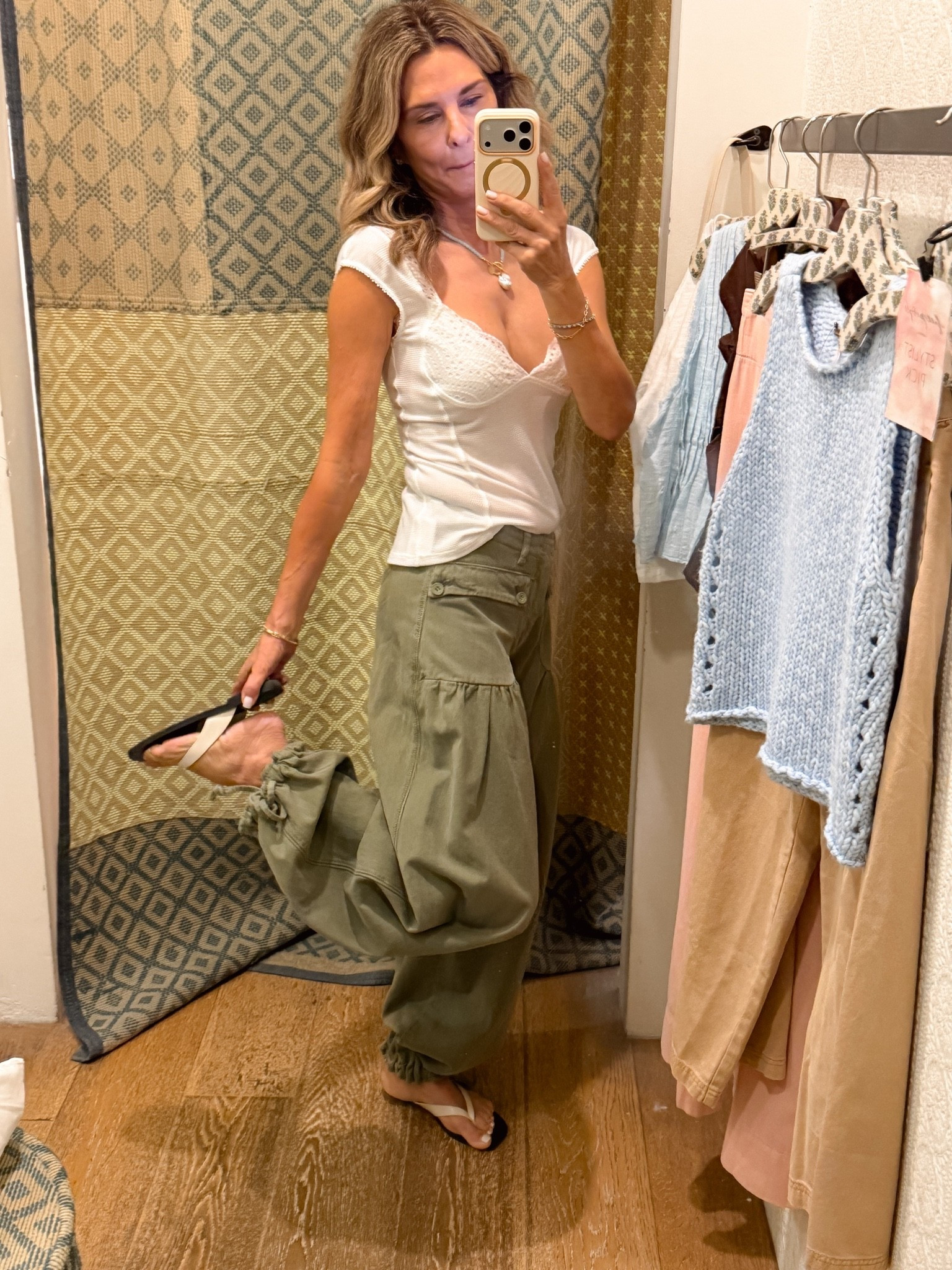 I’m 5’6’’. Free People dressing room look!
-reversible top TTS 
-balloon pants TTS and selling quickly! Don’t wait if you love!

#LTKootd #LTKOver40 #LTKSeasonal