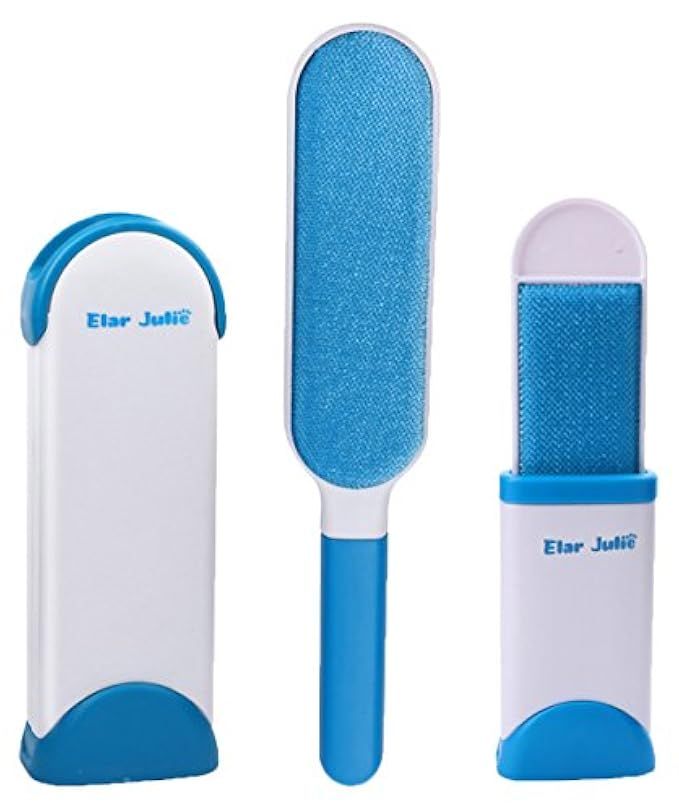 Elar Julie Pet Hair Remover Dog Cat Fur Brush with Self-Cleaning Base Double-Side Home Furniture Sof | Amazon (US)