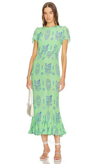 Rhode Lulani Dress in Green. - size 12 (also in 0, 2, 4, 6) | Revolve Clothing (Global)