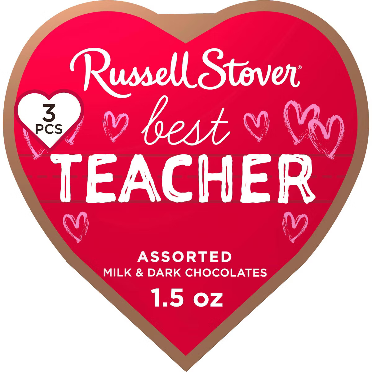 Russell Stover Valentine's Assorted Chocolates Chalkboard Heart - 1.5oz (Packaging May Vary) | Target