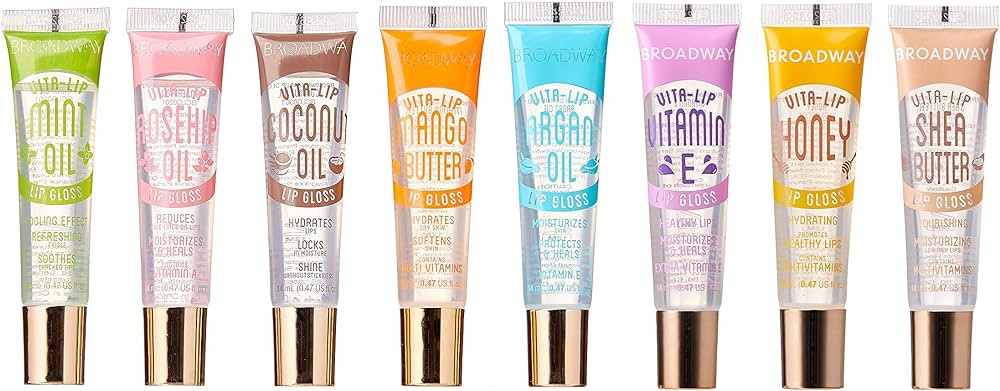 Ruby Kisses Broadway Vita-Lip Clear Lip Gloss Moisturizing Hydrating Nourishing Long Lasting High... | Amazon (US)
