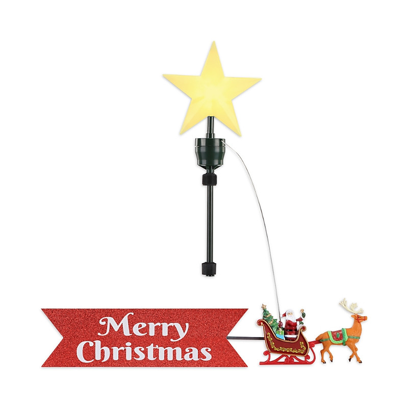 Mr. Christmas Santa's Sleigh Animated Tree Topper | Bloomingdale's (US)