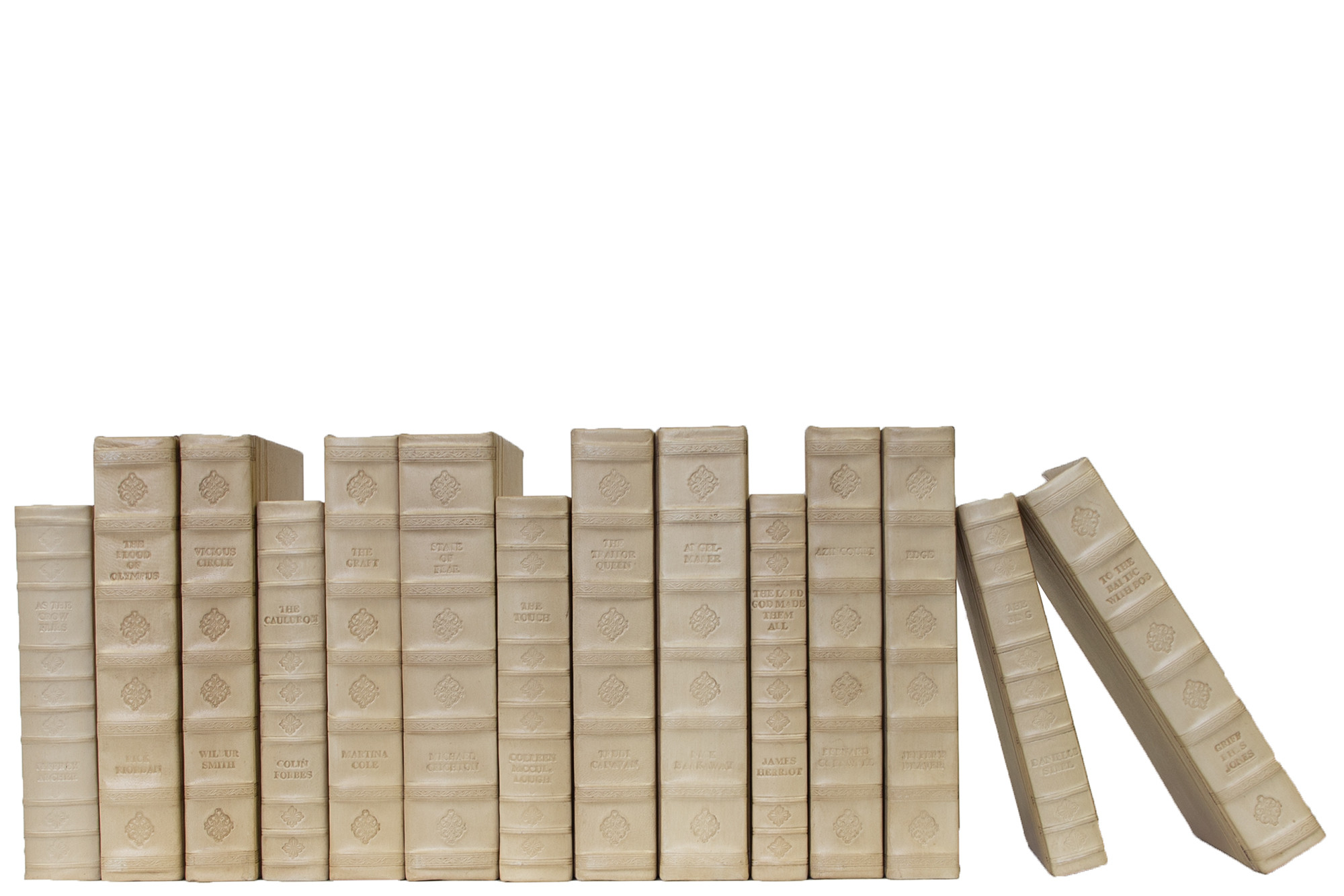 Leather Decorative Books by the Foot, Ivory | One Kings Lane