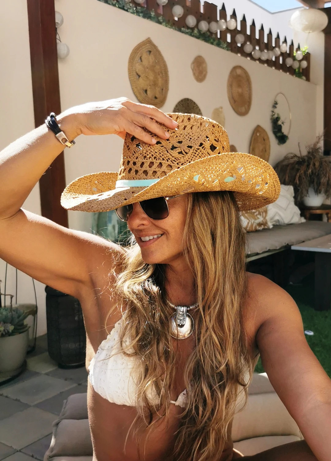 Handmade Custom Hat for Women – Straw Cowboy Summer Style, Western Fashion Gift for Festivals -... | Etsy (US)