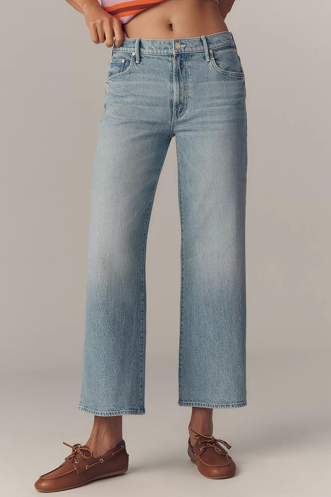 MOTHER The Maven Ankle Mid-Rise Straight-Leg Jeans | Anthropologie (US)