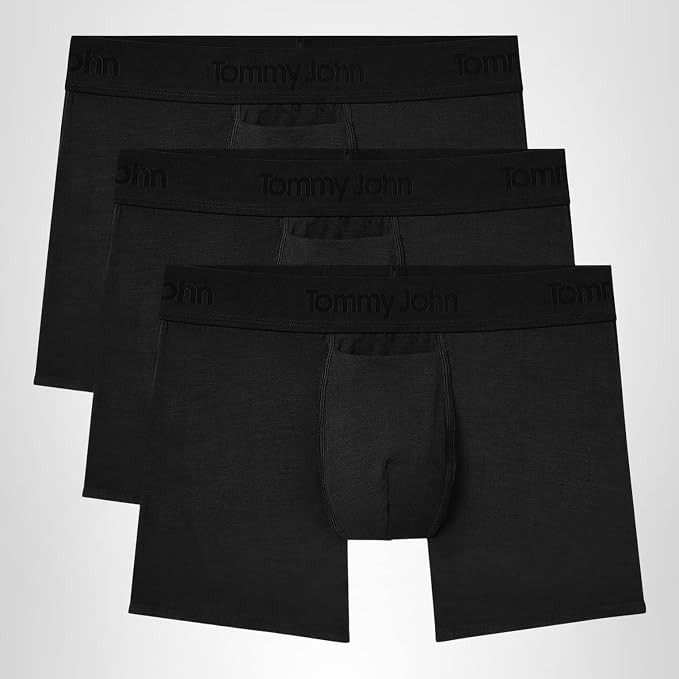Tommy John Men's Trunk 4” Underwear, Second Skin Boxers with Supportive Contour Pouch, Soft, Br... | Amazon (US)