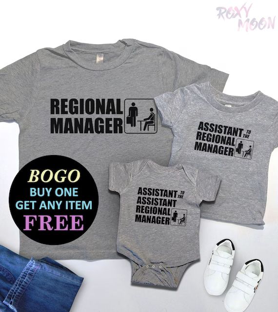 BOGO SALE TODAY: Regional Manager. Assistant To The Regional Manager T-Shirt, The Office, 1st Mat... | Etsy (US)