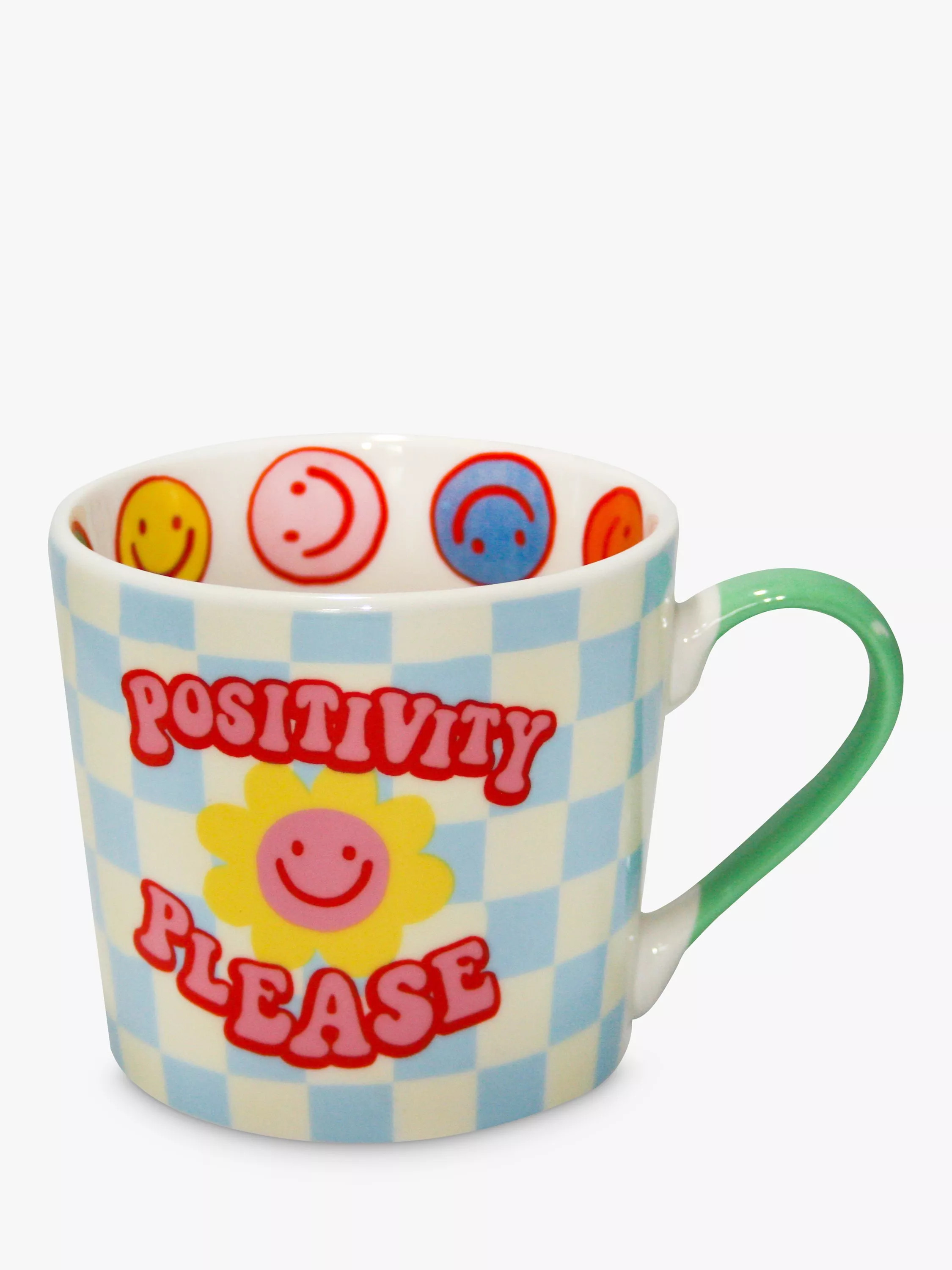Eleanor Bowmer 'Positivity Please' Mug, 300ml, Blue/Multi | John Lewis (UK)