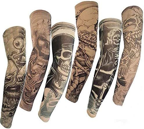 Pinkiou Arm Sleeves Temporary Tattoo Outdoor Sun Protective Cover Body Art Fake Arm Accessories 6... | Amazon (US)