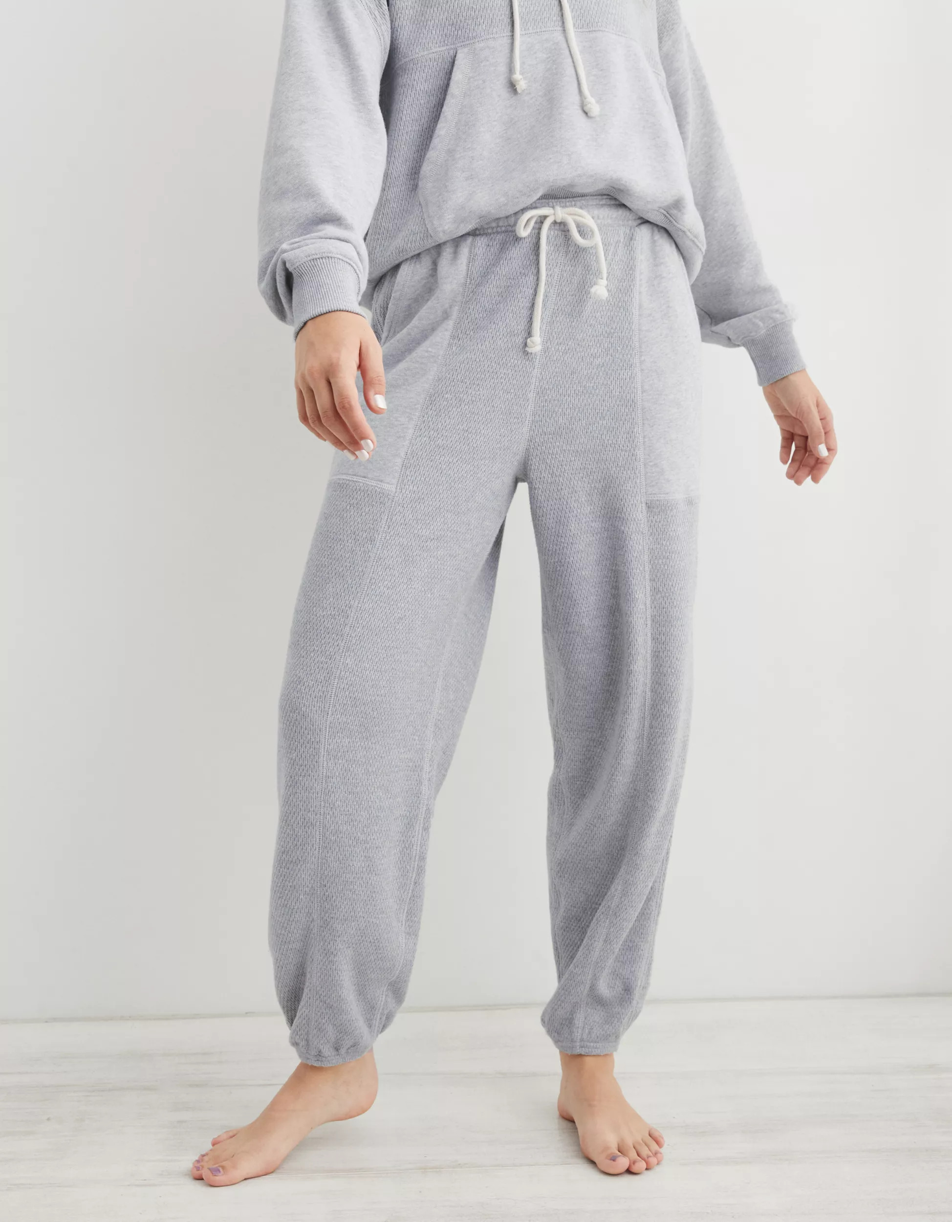 Aerie High Waisted Textured Jogger | Aerie