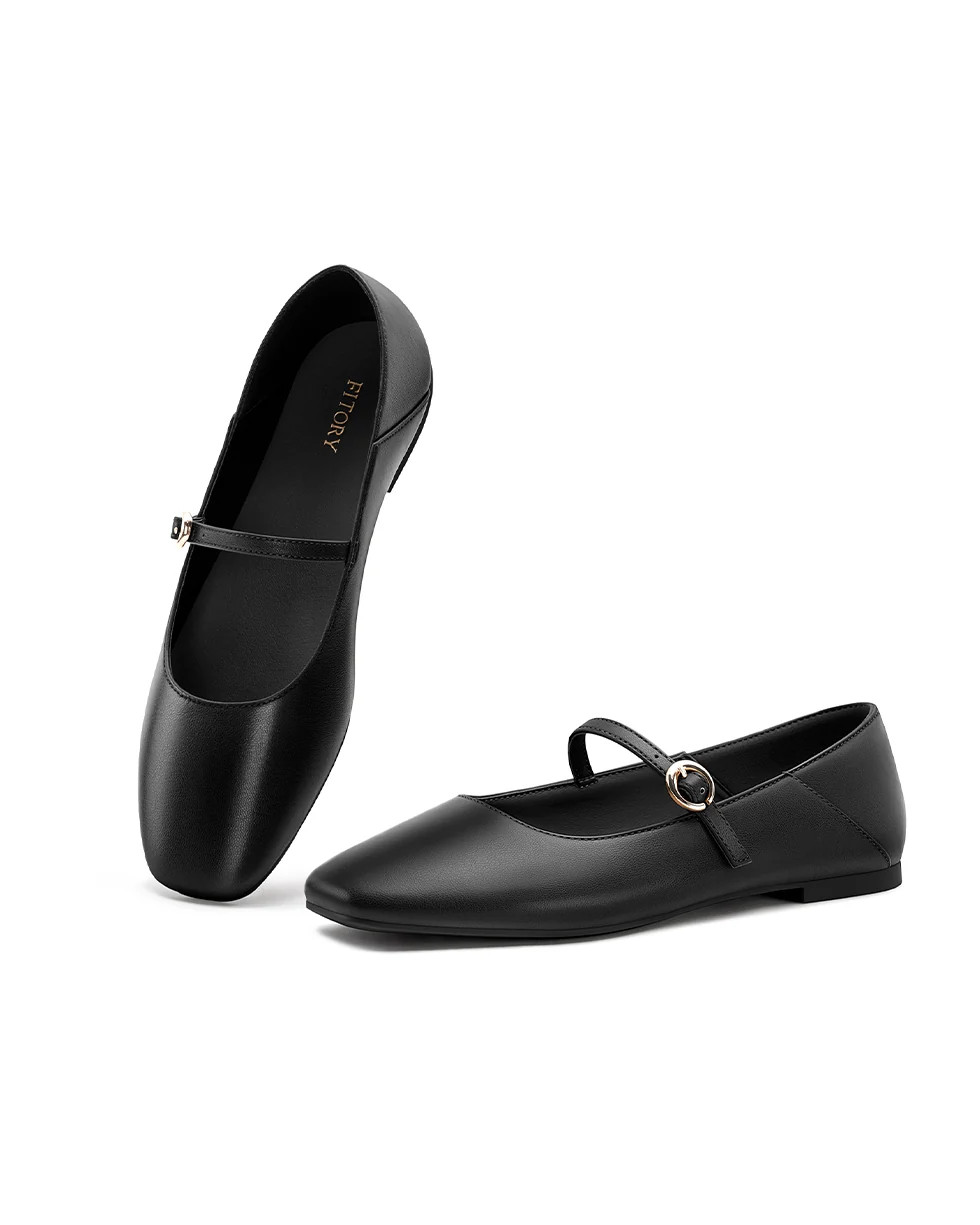 Melody | Square Toe Mary Jane Flats | Fitory Footwear US