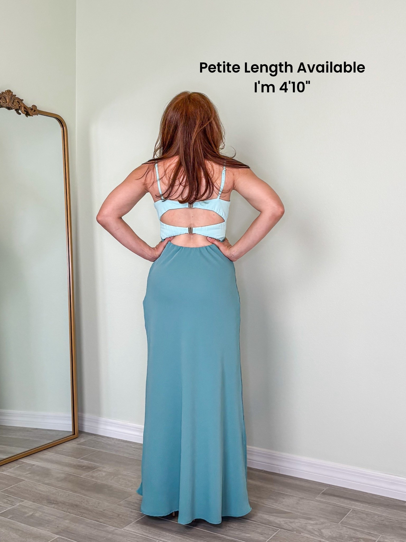 Gorgeous maxi dress available in petite sizing. I'm very short at 4'10" and no hemming was needed with a short heel.

#LTKPetite #LTKStyleTip #LTKWedding