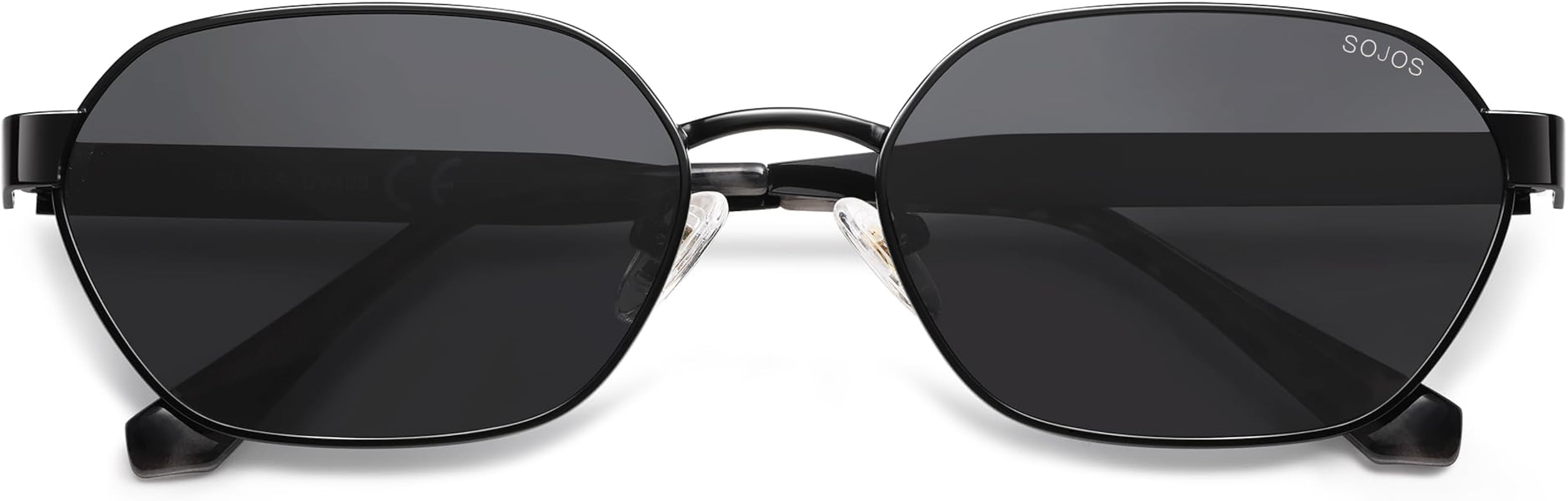 SOJOS Trendy Polarized Hexagon Sunglasses for Women Men, UV400 Retro Rectangle Shades SJ1238 | Amazon (US)