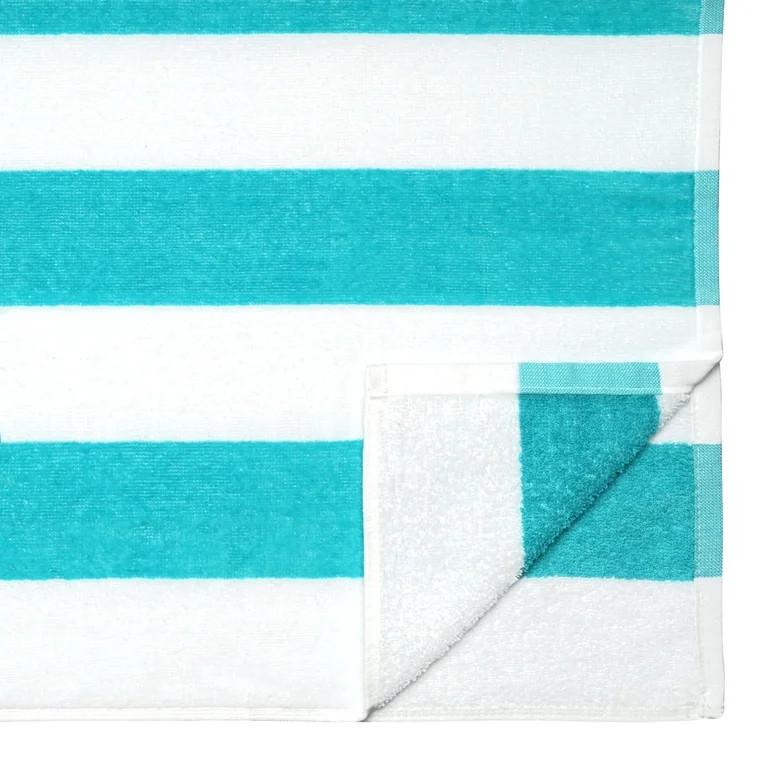 Mainstays Cabana Teal Splash Beach Towel, Teal, 58 in x 28 in | Walmart (US)