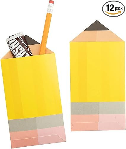 Pencil Treat Bags - 12 Pieces | Amazon (US)