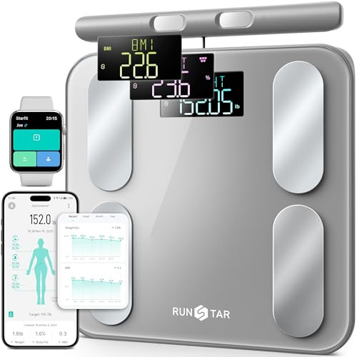Amazon.com: RunStar Scale for Body Weight and Fat, BMI Muscle Mass to 28 Body Composition, FSA&HS... | Amazon (US)