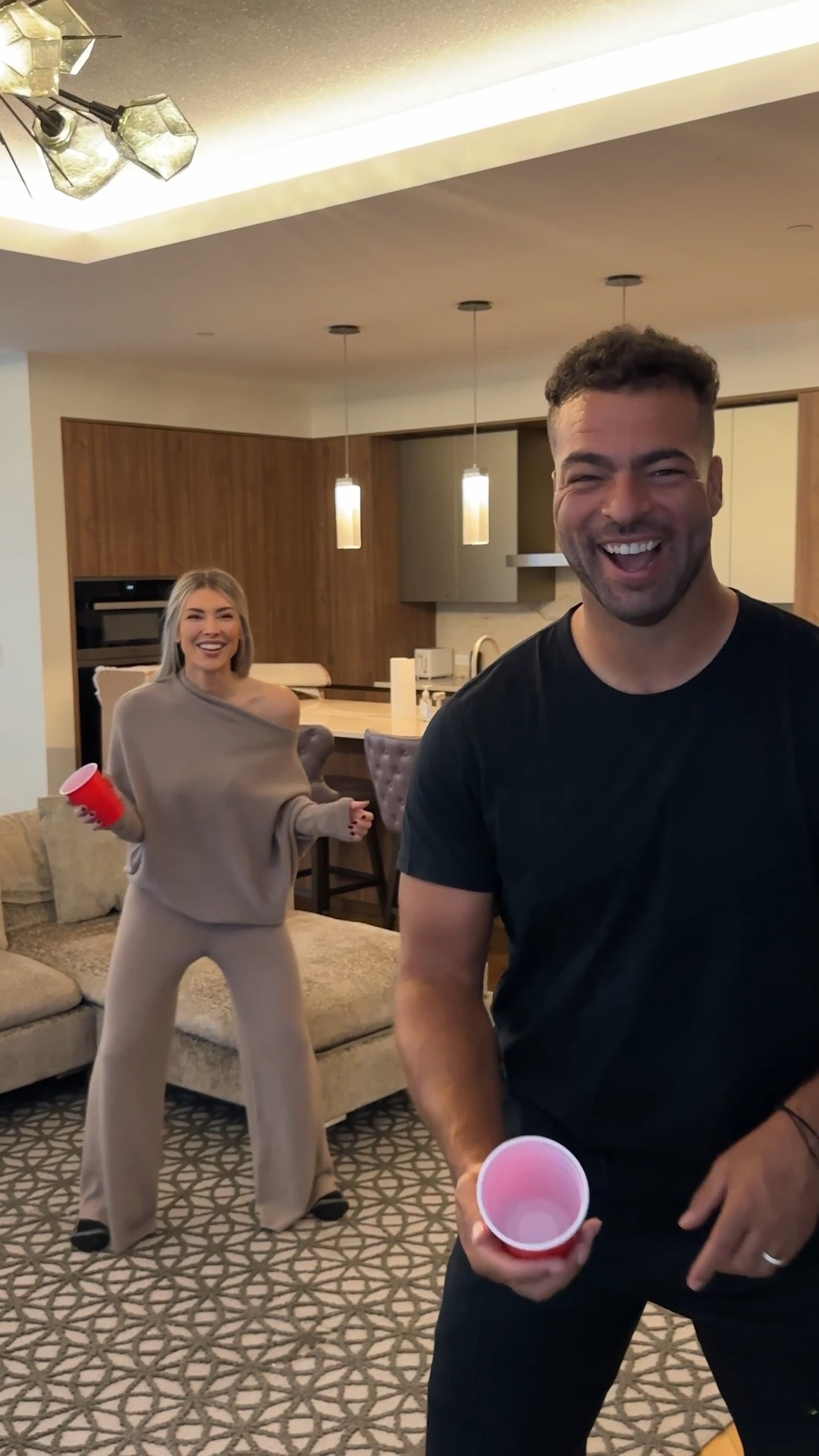 When the laundry is sitting there waiting to be folded…..have to have a little friendly competition to see whose task it is this time. My asymmetric knit cashmere matching set is by JAKI London in the color Mocha. I linked some similar pieces from Quince and Aritzia to achieve the look. Even when relaxing at home, a matching set helps elevate the look and feel a bit more polished  

#LTKFamily #LTKTravel #LTKStyleTip