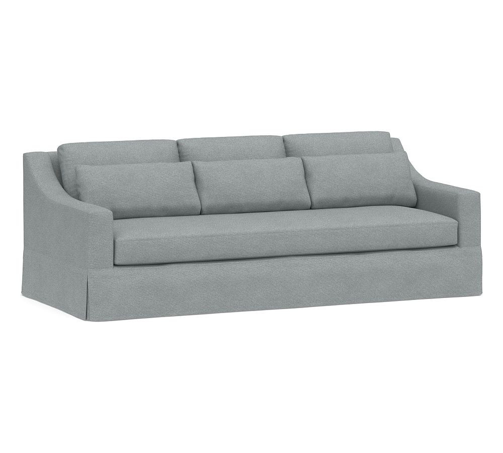 York Slope Arm Deep Seat Slipcovered Sofa | Pottery Barn (US)