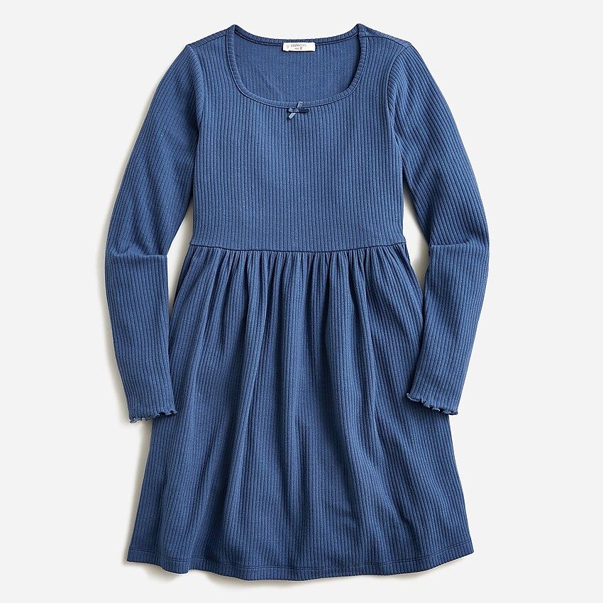 Girls' ribbed squareneck dress | J.Crew US