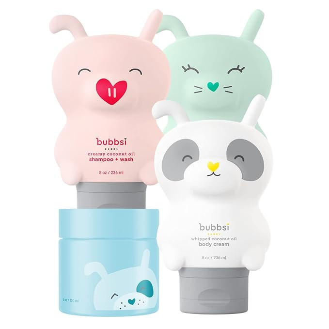BUBBSI Dry Skin & Scalp Set | Coconut Oil Lotion, Shampoo & Body Wash, Oil Balm, Hair Conditioner... | Amazon (US)